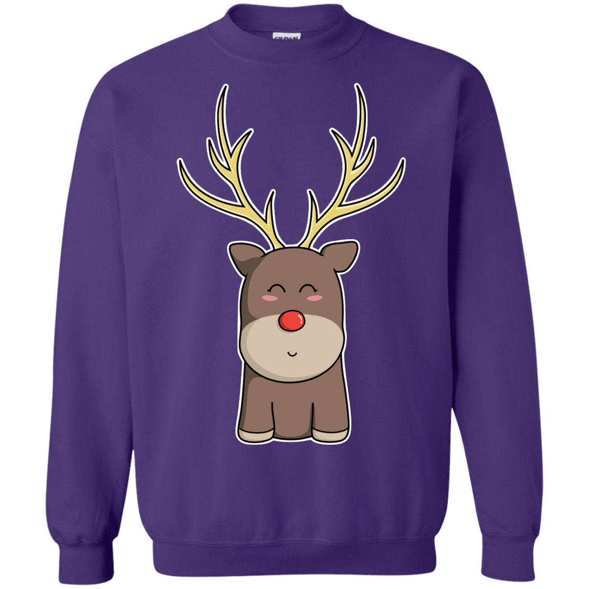 Sweatshirts Purple / S Kawaii Christmas Reindeer Crewneck Sweatshirt