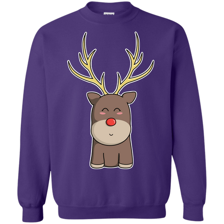 Sweatshirts Purple / S Kawaii Christmas Reindeer Crewneck Sweatshirt