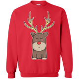 Sweatshirts Red / S Kawaii Christmas Reindeer Crewneck Sweatshirt