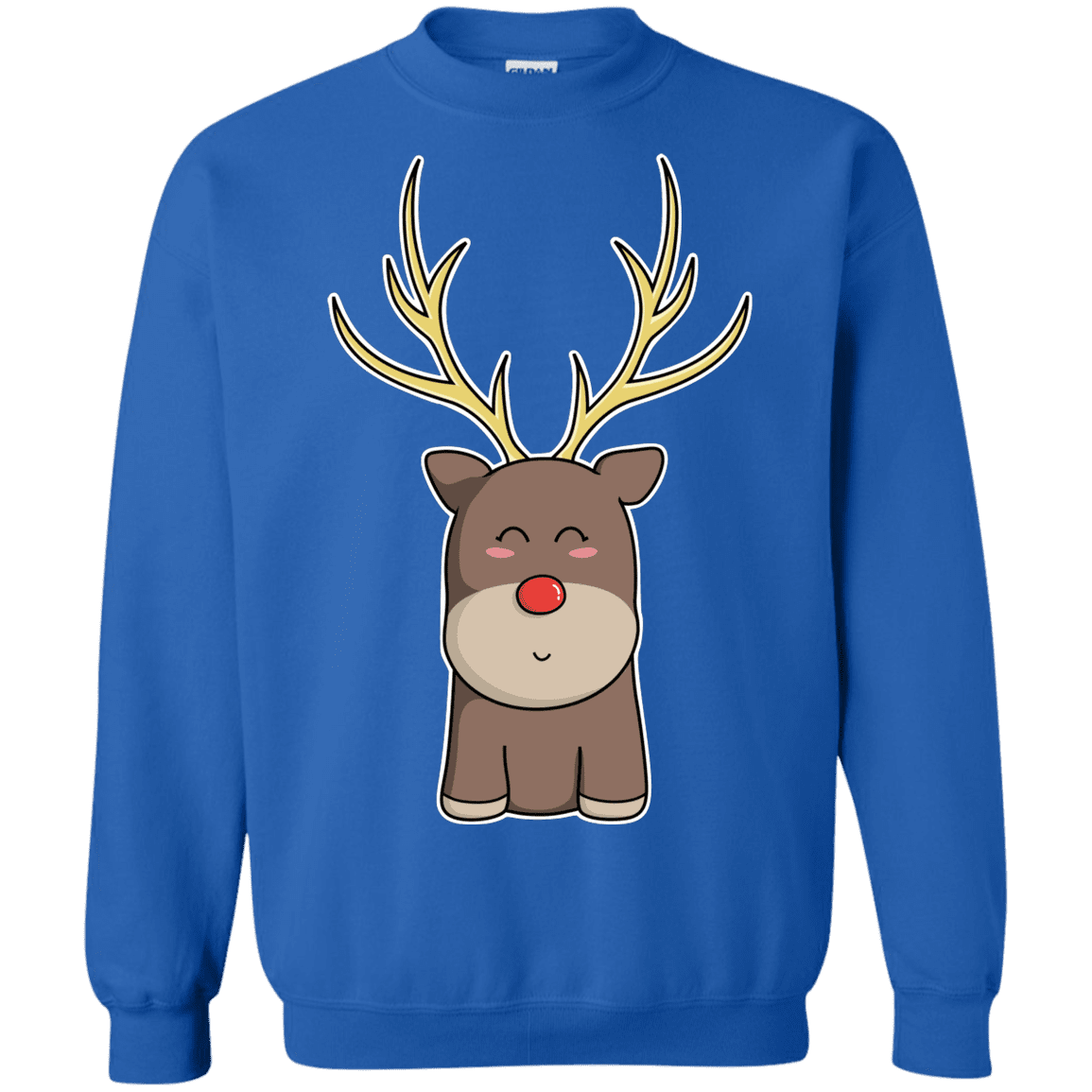 Sweatshirts Royal / S Kawaii Christmas Reindeer Crewneck Sweatshirt