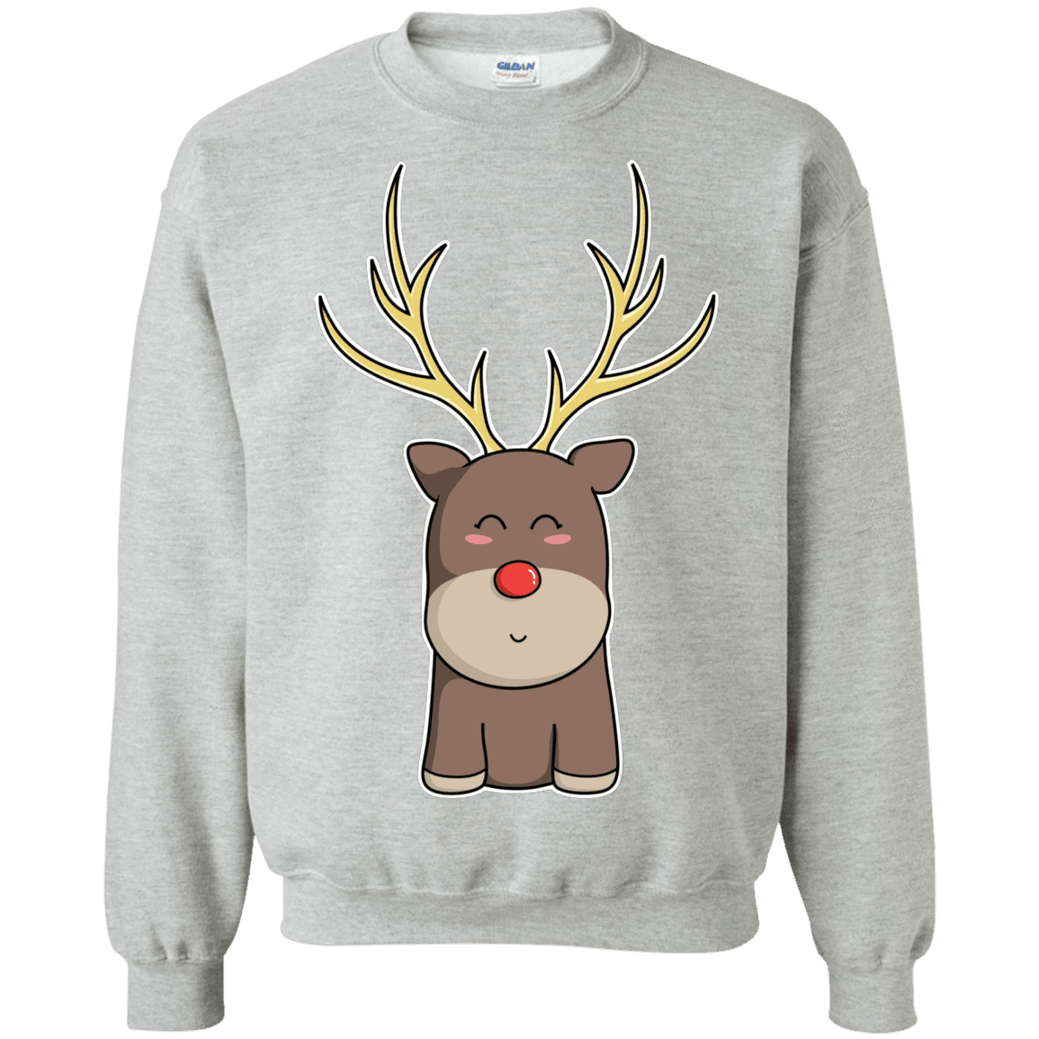 Sweatshirts Sport Grey / S Kawaii Christmas Reindeer Crewneck Sweatshirt