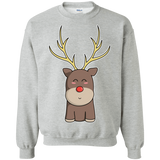 Sweatshirts Sport Grey / S Kawaii Christmas Reindeer Crewneck Sweatshirt