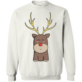 Sweatshirts White / S Kawaii Christmas Reindeer Crewneck Sweatshirt