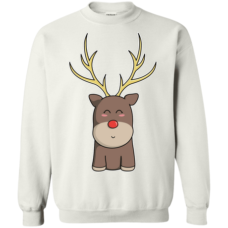 Sweatshirts White / S Kawaii Christmas Reindeer Crewneck Sweatshirt