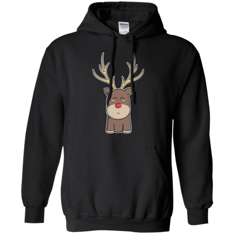 Sweatshirts Black / S Kawaii Christmas Reindeer Pullover Hoodie