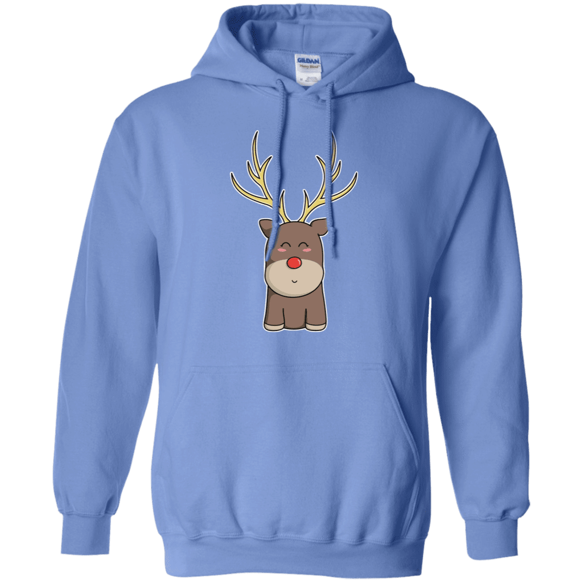 Sweatshirts Carolina Blue / S Kawaii Christmas Reindeer Pullover Hoodie