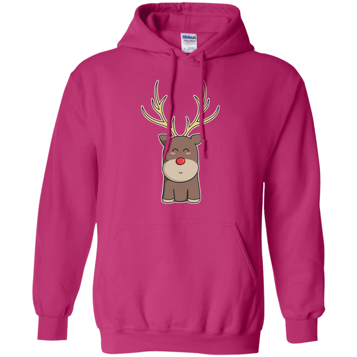 Sweatshirts Heliconia / S Kawaii Christmas Reindeer Pullover Hoodie