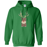 Sweatshirts Irish Green / S Kawaii Christmas Reindeer Pullover Hoodie