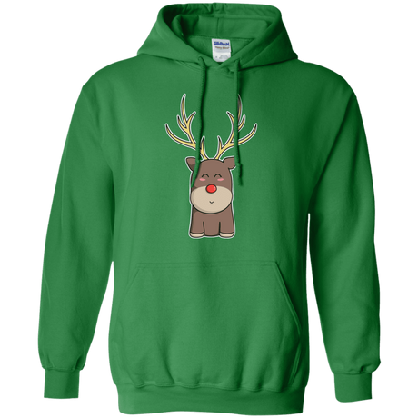 Sweatshirts Irish Green / S Kawaii Christmas Reindeer Pullover Hoodie