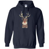 Sweatshirts Navy / S Kawaii Christmas Reindeer Pullover Hoodie