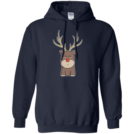 Sweatshirts Navy / S Kawaii Christmas Reindeer Pullover Hoodie