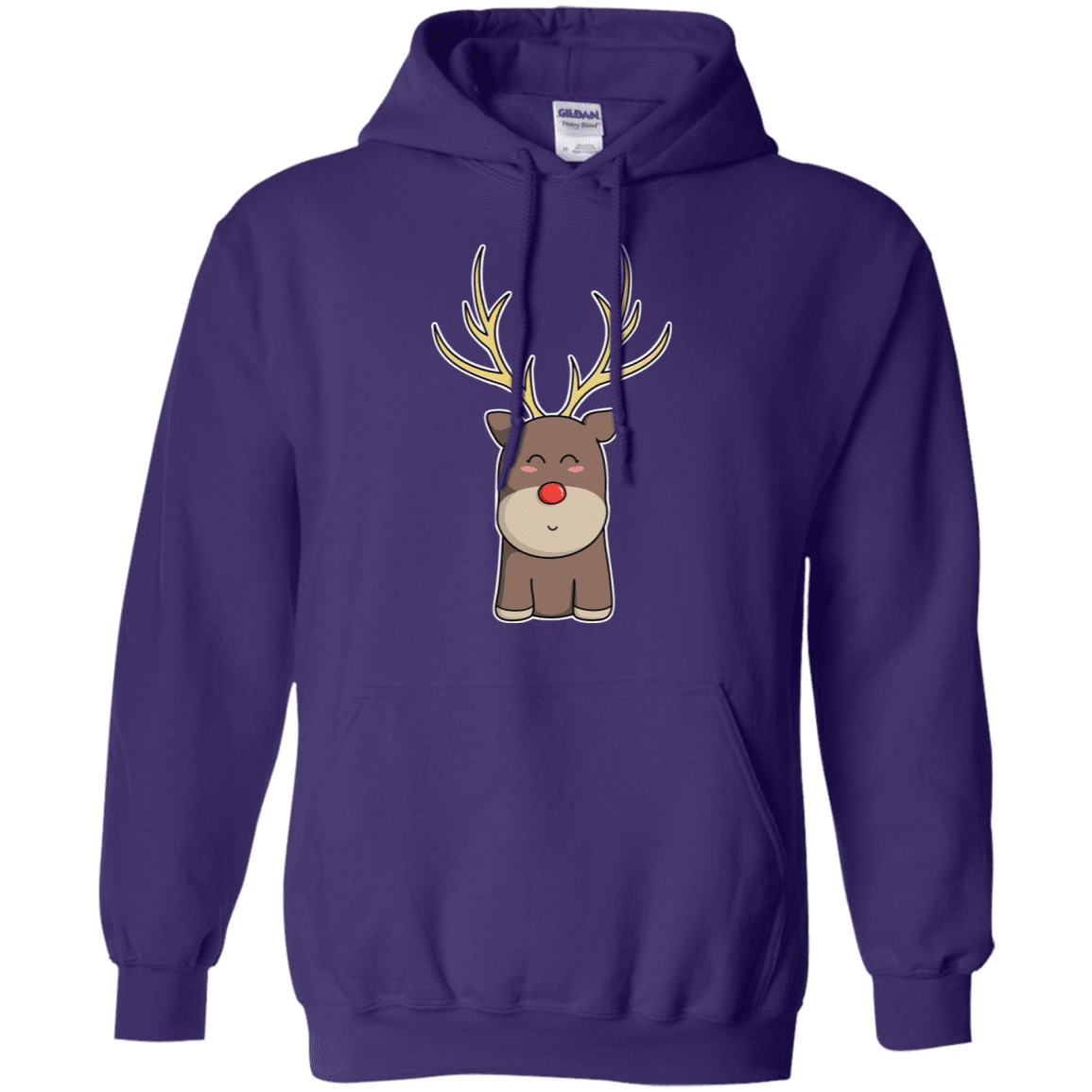 Sweatshirts Purple / S Kawaii Christmas Reindeer Pullover Hoodie