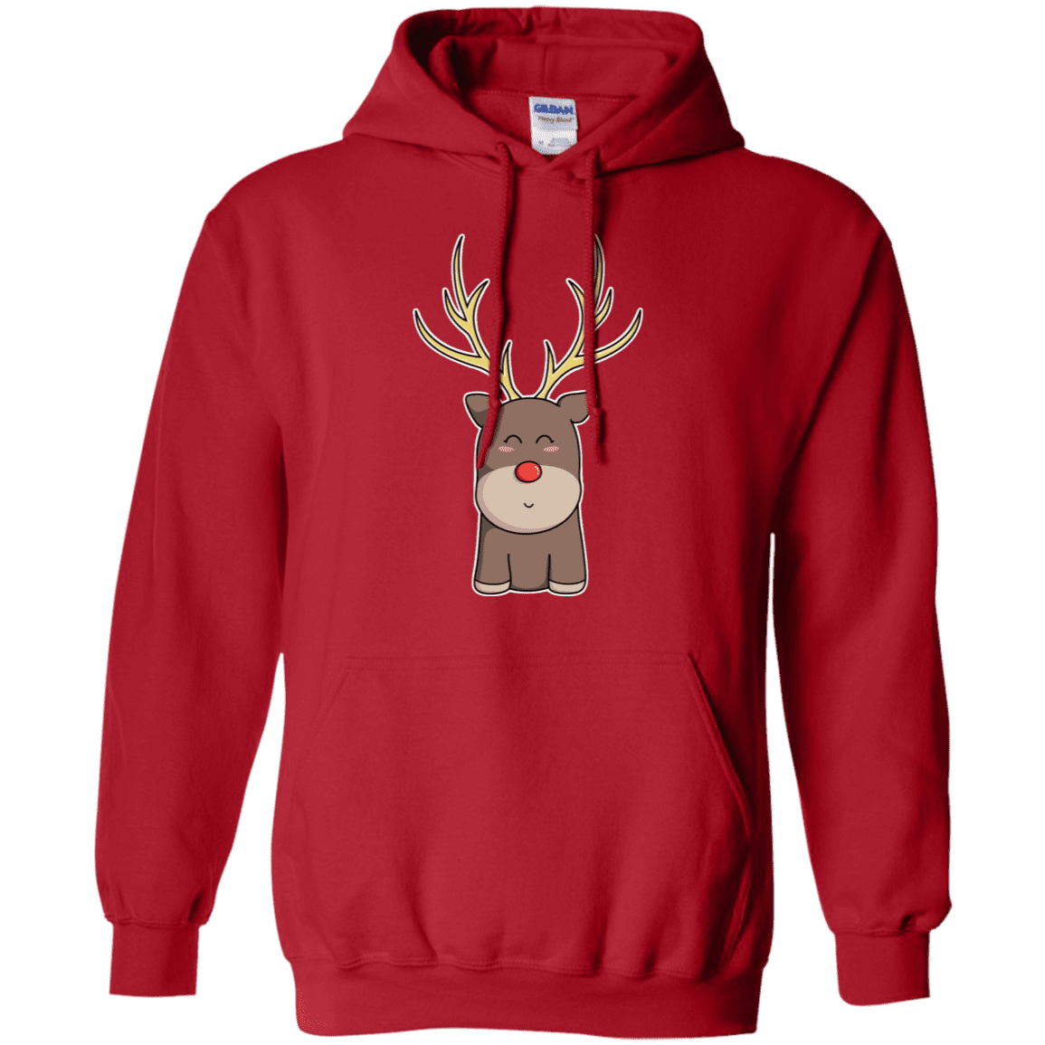 Sweatshirts Red / S Kawaii Christmas Reindeer Pullover Hoodie