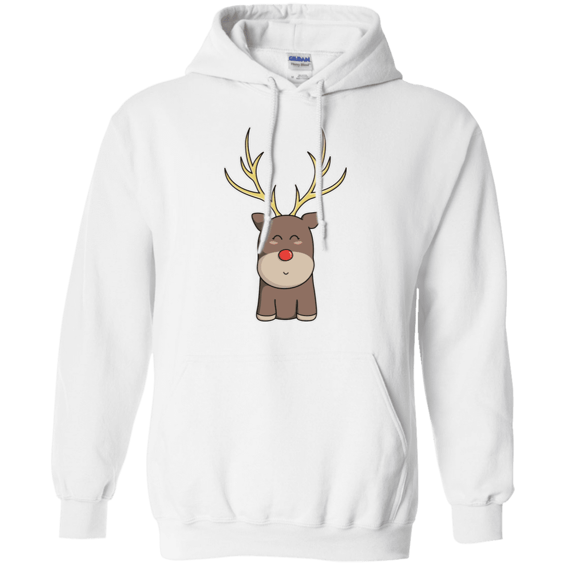 Sweatshirts White / S Kawaii Christmas Reindeer Pullover Hoodie