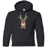 Sweatshirts Black / YS Kawaii Christmas Reindeer Youth Hoodie