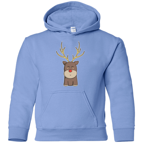 Sweatshirts Carolina Blue / YS Kawaii Christmas Reindeer Youth Hoodie