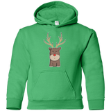 Sweatshirts Irish Green / YS Kawaii Christmas Reindeer Youth Hoodie