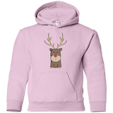 Sweatshirts Light Pink / YS Kawaii Christmas Reindeer Youth Hoodie