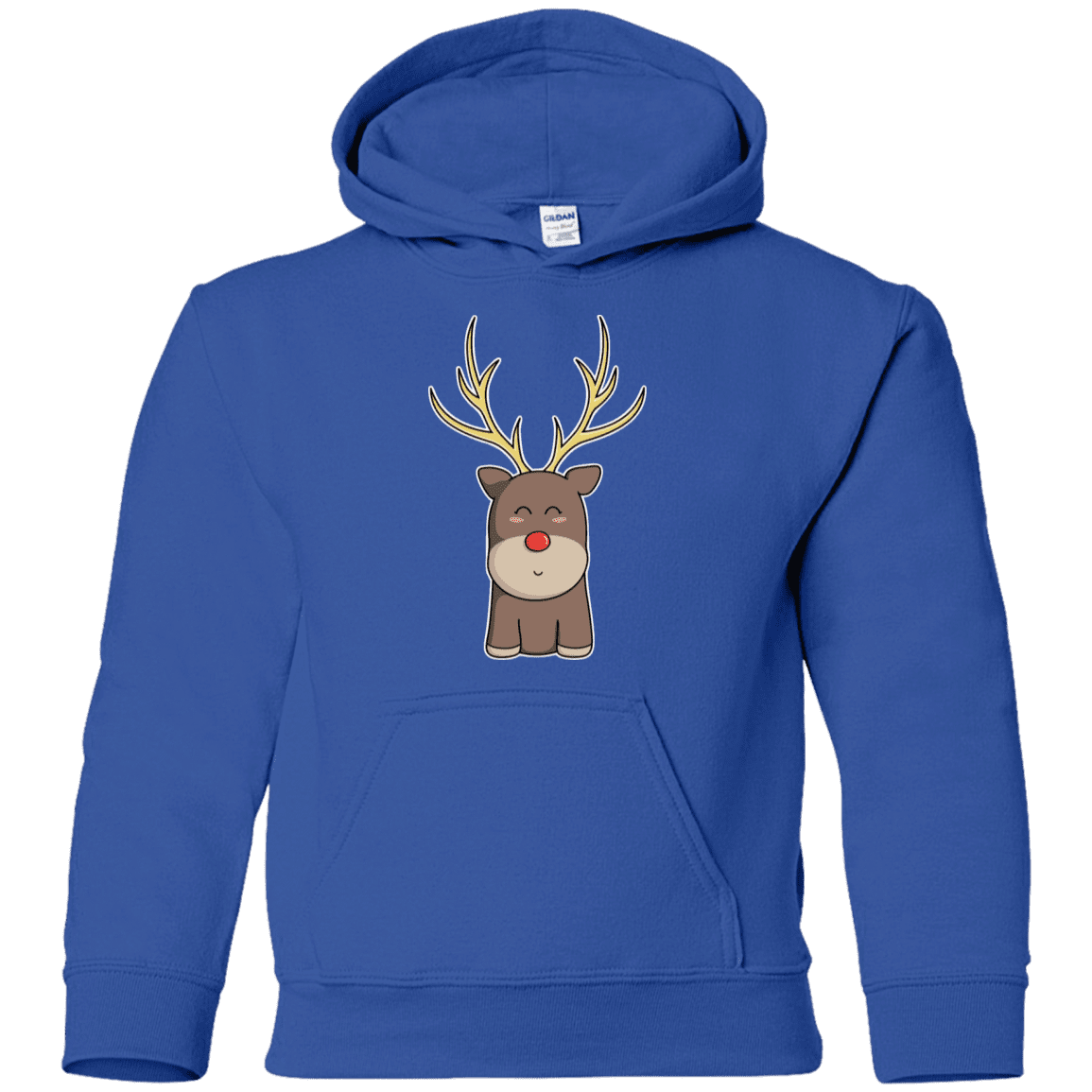 Sweatshirts Royal / YS Kawaii Christmas Reindeer Youth Hoodie