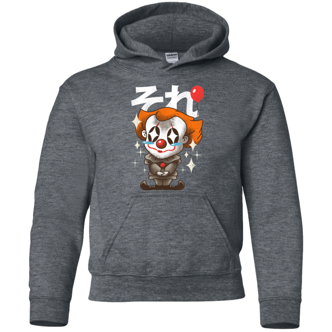 Sweatshirts Dark Heather / YS Kawaii Clown Youth Hoodie