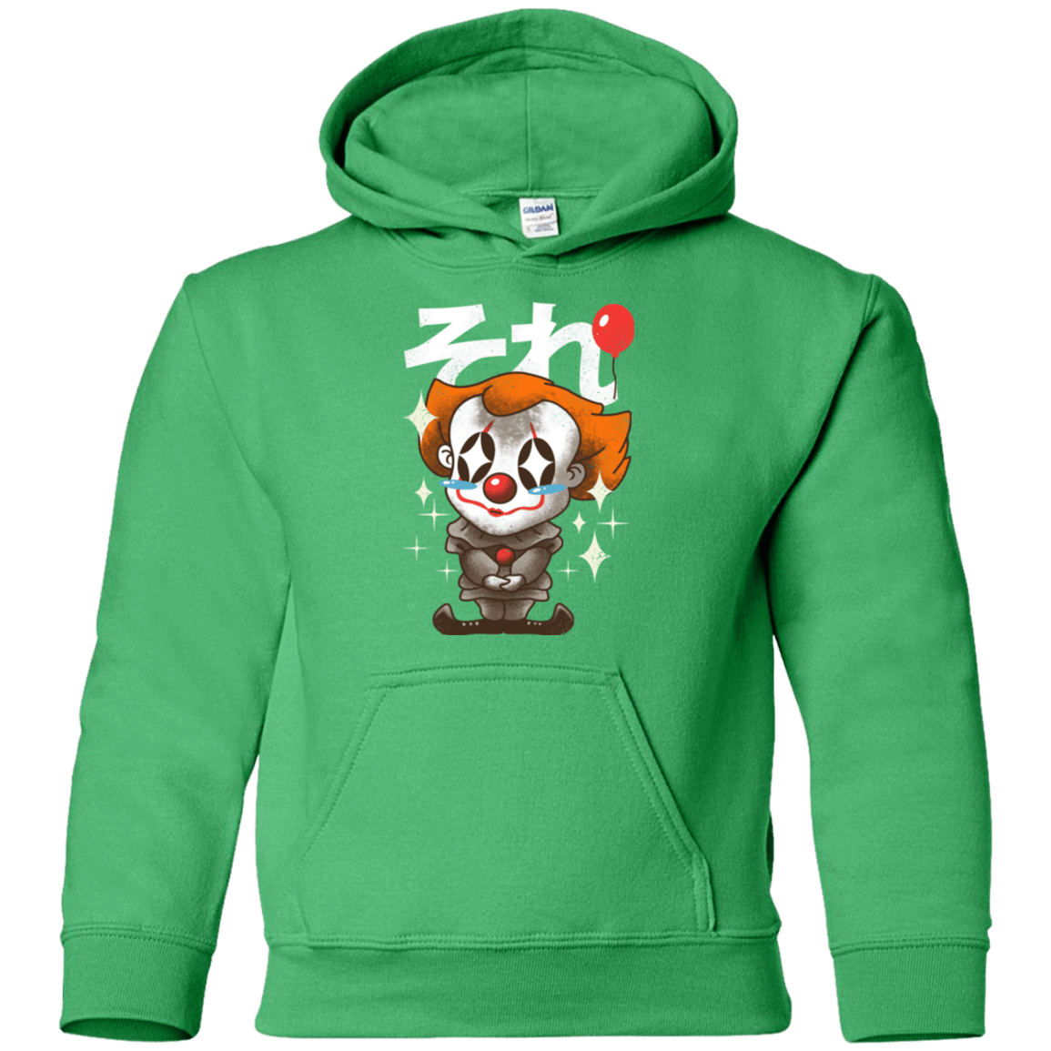 Sweatshirts Irish Green / YS Kawaii Clown Youth Hoodie