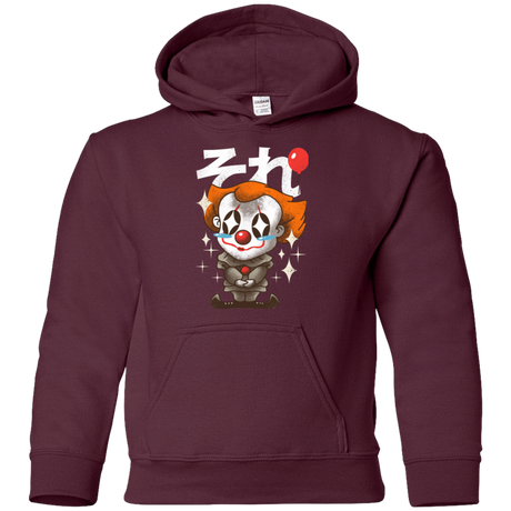 Sweatshirts Maroon / YS Kawaii Clown Youth Hoodie
