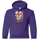 Sweatshirts Purple / YS Kawaii Clown Youth Hoodie