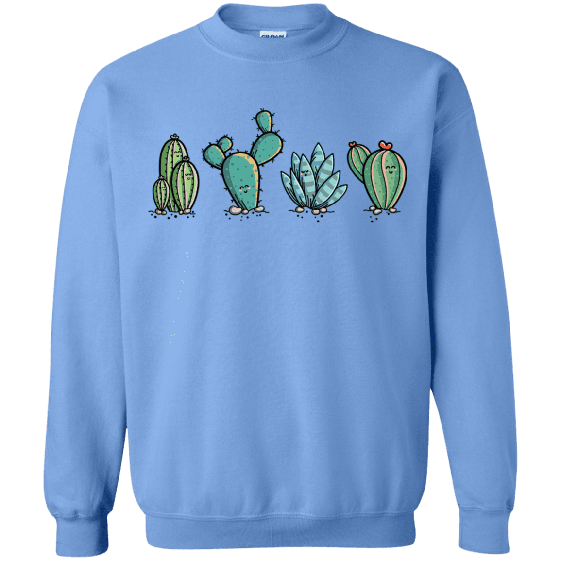 Sweatshirts Carolina Blue / S Kawaii Cute Cactus Plants Crewneck Sweatshirt