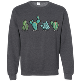 Sweatshirts Dark Heather / S Kawaii Cute Cactus Plants Crewneck Sweatshirt