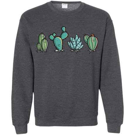 Sweatshirts Dark Heather / S Kawaii Cute Cactus Plants Crewneck Sweatshirt