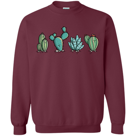 Sweatshirts Maroon / S Kawaii Cute Cactus Plants Crewneck Sweatshirt