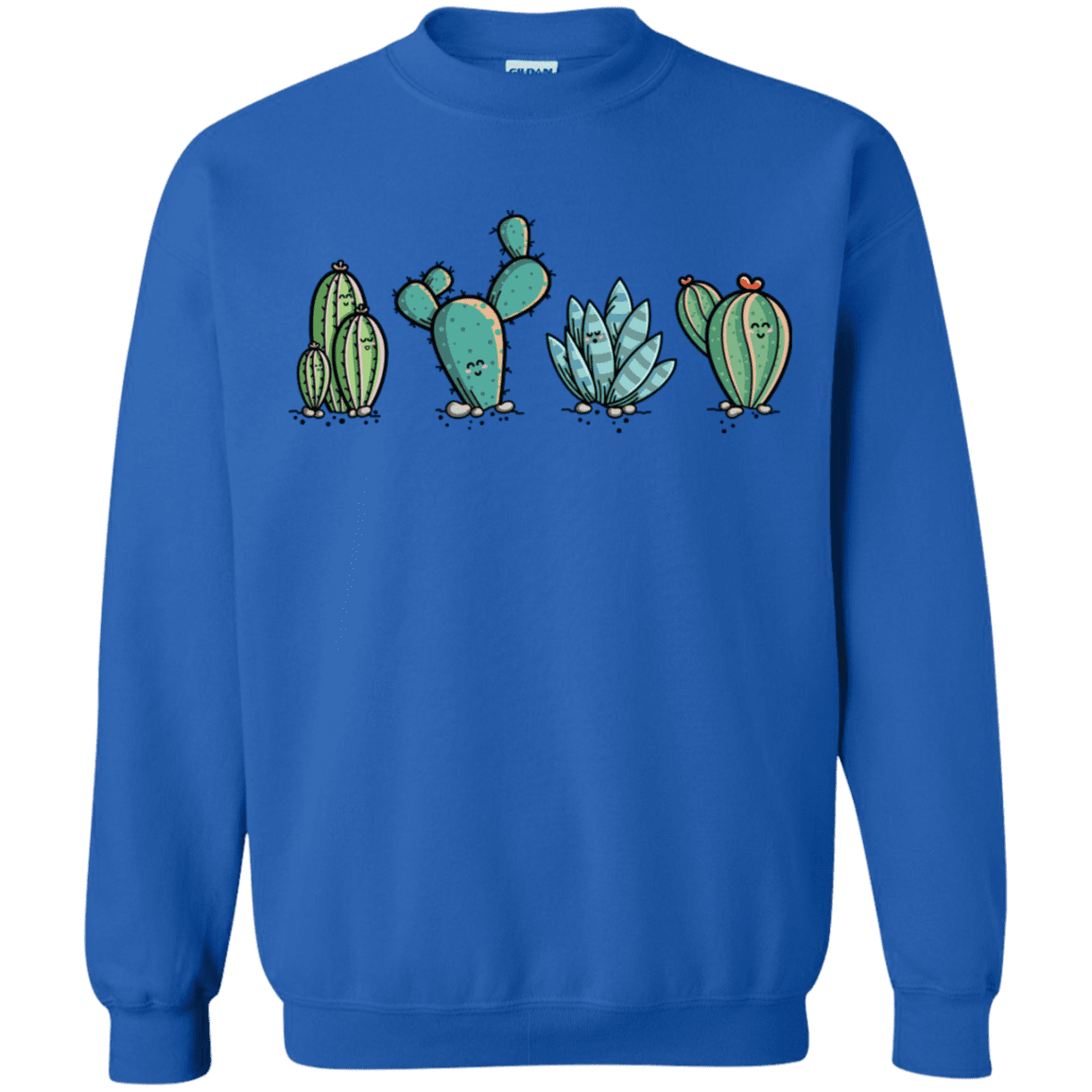 Sweatshirts Royal / S Kawaii Cute Cactus Plants Crewneck Sweatshirt