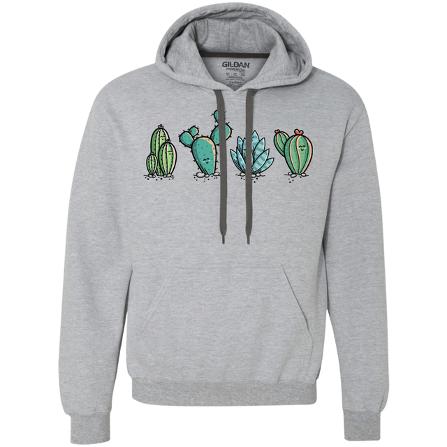 Sweatshirts Sport Grey / L Kawaii Cute Cactus Plants Premium Fleece Hoodie