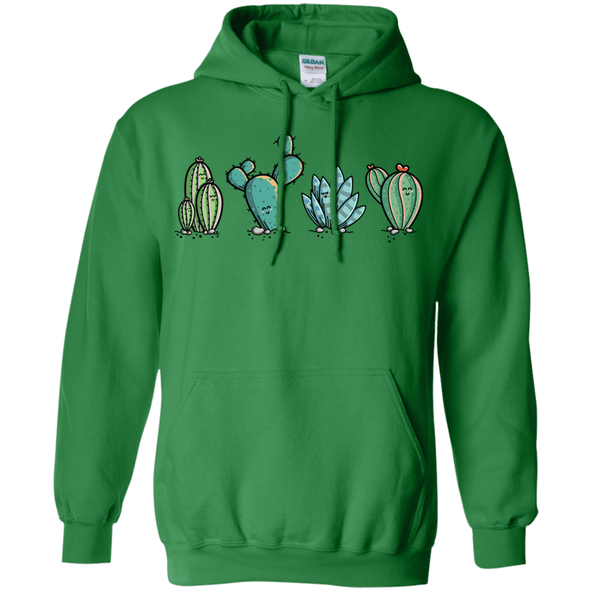 Sweatshirts Irish Green / S Kawaii Cute Cactus Plants Pullover Hoodie