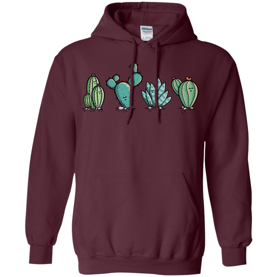 Sweatshirts Maroon / S Kawaii Cute Cactus Plants Pullover Hoodie