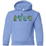 Sweatshirts Carolina Blue / YS Kawaii Cute Cactus Plants Youth Hoodie