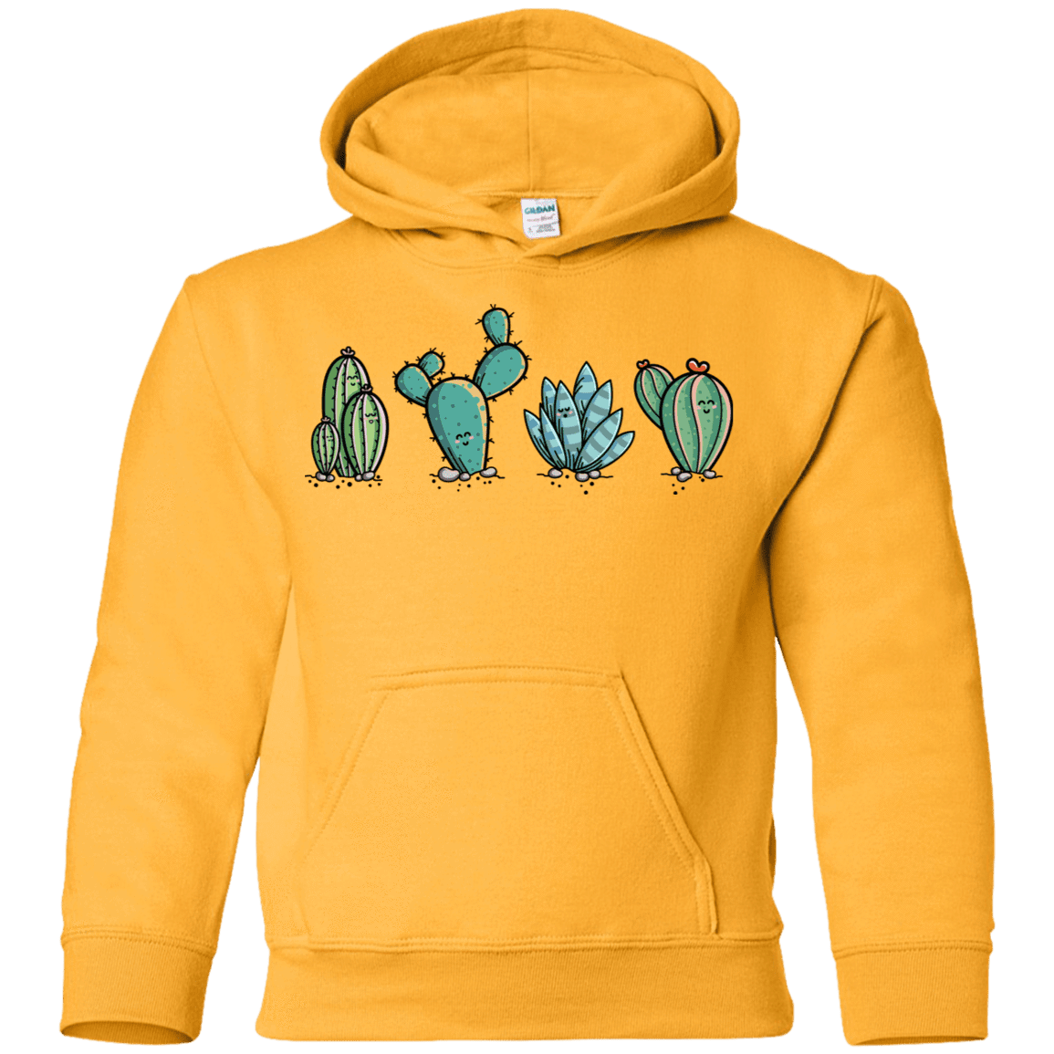 Sweatshirts Gold / YS Kawaii Cute Cactus Plants Youth Hoodie