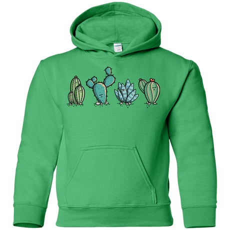 Sweatshirts Irish Green / YS Kawaii Cute Cactus Plants Youth Hoodie