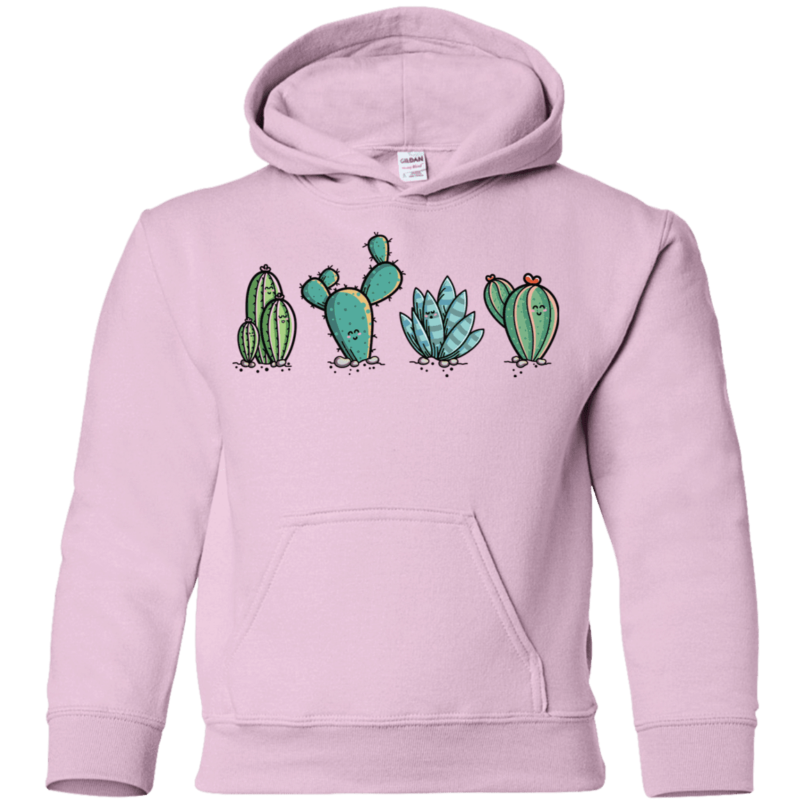 Sweatshirts Light Pink / YS Kawaii Cute Cactus Plants Youth Hoodie