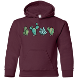 Sweatshirts Maroon / YS Kawaii Cute Cactus Plants Youth Hoodie