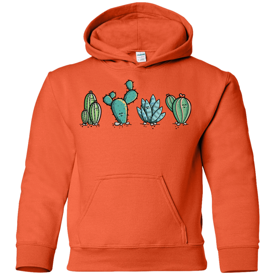 Sweatshirts Orange / YS Kawaii Cute Cactus Plants Youth Hoodie