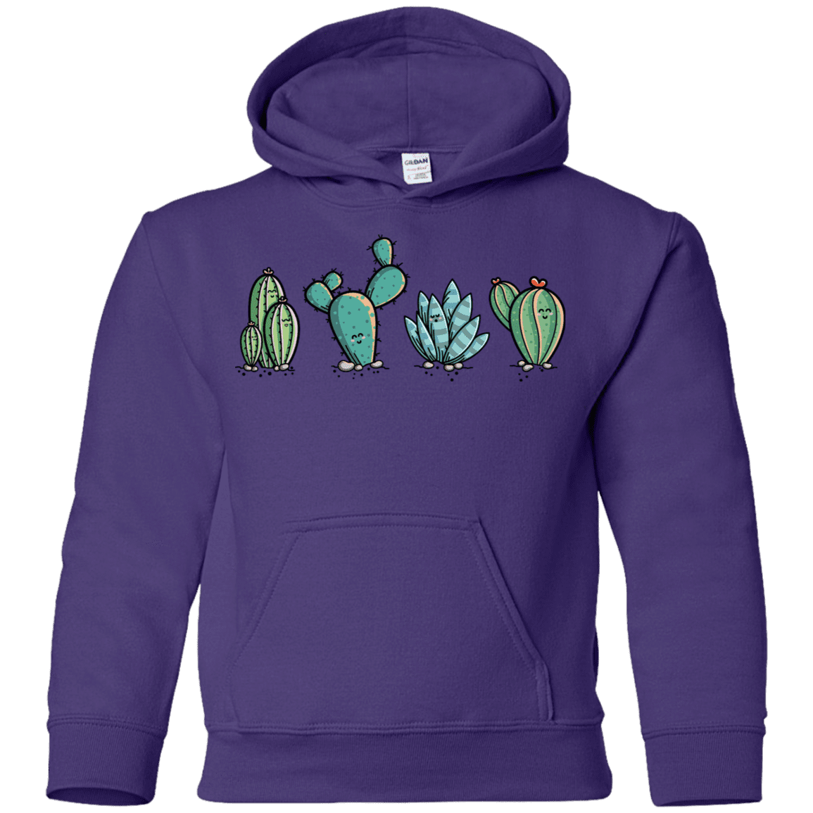 Sweatshirts Purple / YS Kawaii Cute Cactus Plants Youth Hoodie