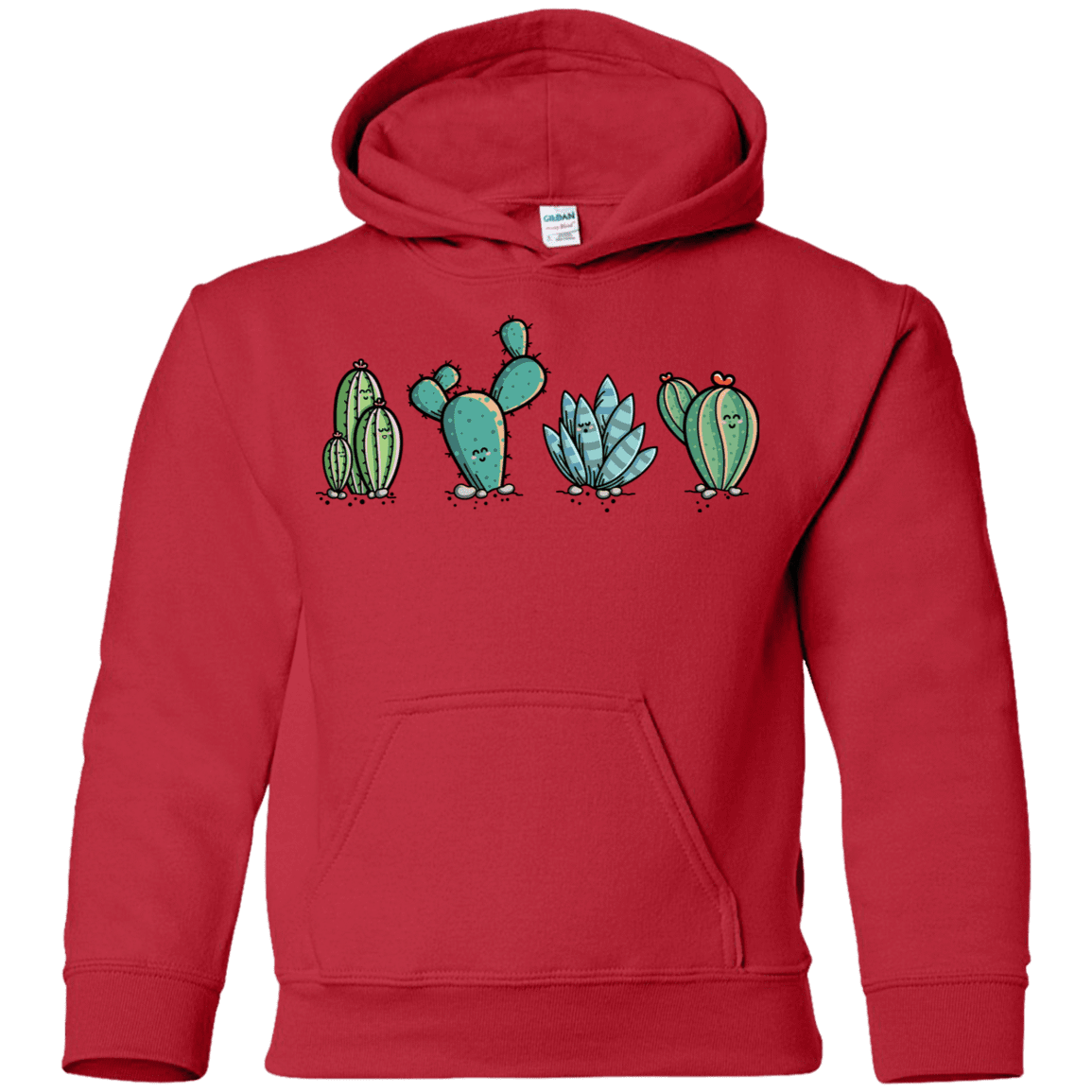 Sweatshirts Red / YS Kawaii Cute Cactus Plants Youth Hoodie