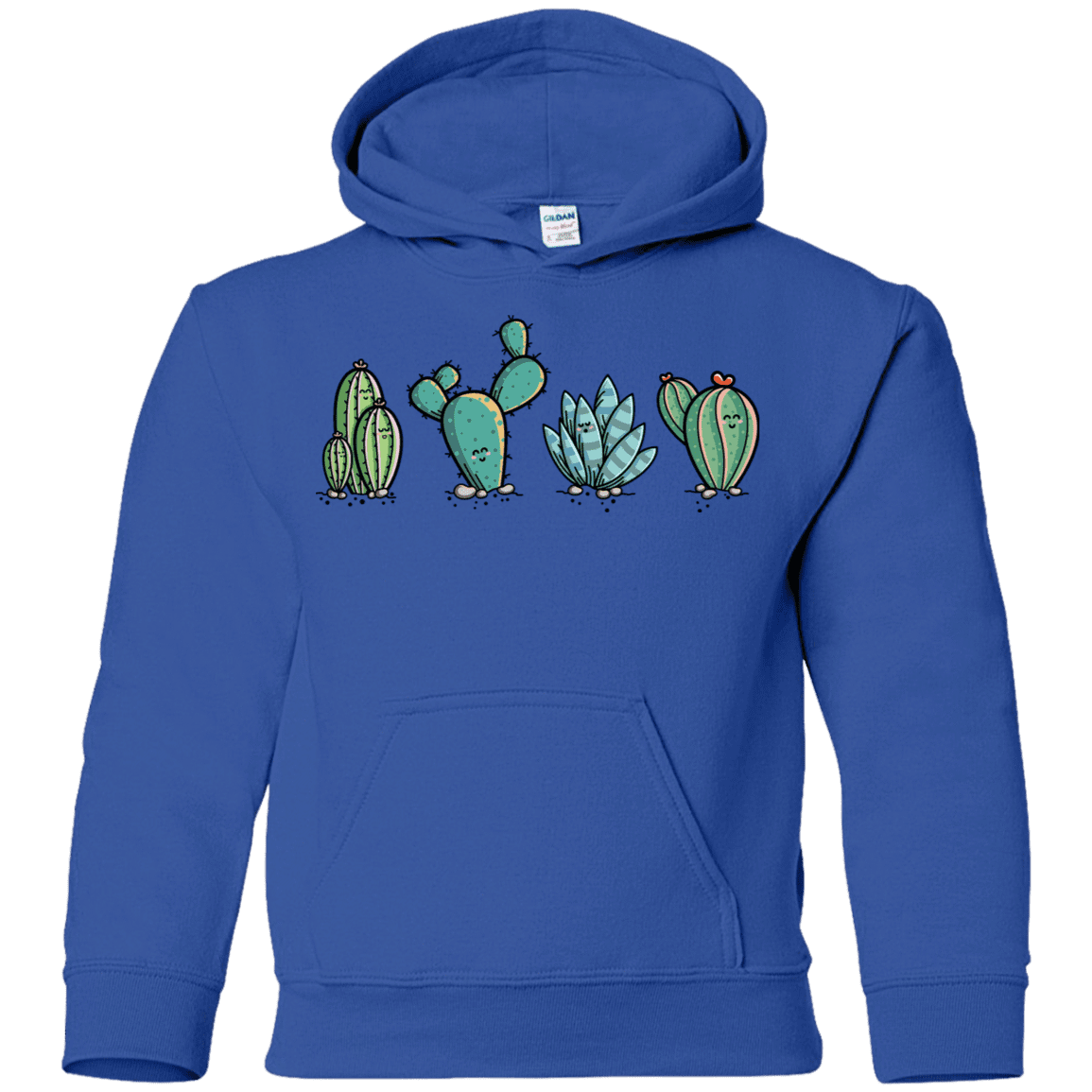 Sweatshirts Royal / YS Kawaii Cute Cactus Plants Youth Hoodie