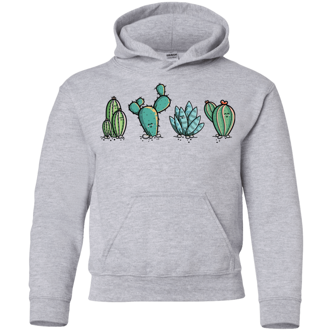 Sweatshirts Sport Grey / YS Kawaii Cute Cactus Plants Youth Hoodie