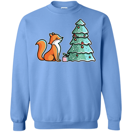 Sweatshirts Carolina Blue / S Kawaii Cute Christmas Fox Crewneck Sweatshirt