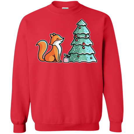 Sweatshirts Red / S Kawaii Cute Christmas Fox Crewneck Sweatshirt