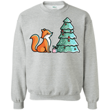 Sweatshirts Sport Grey / S Kawaii Cute Christmas Fox Crewneck Sweatshirt