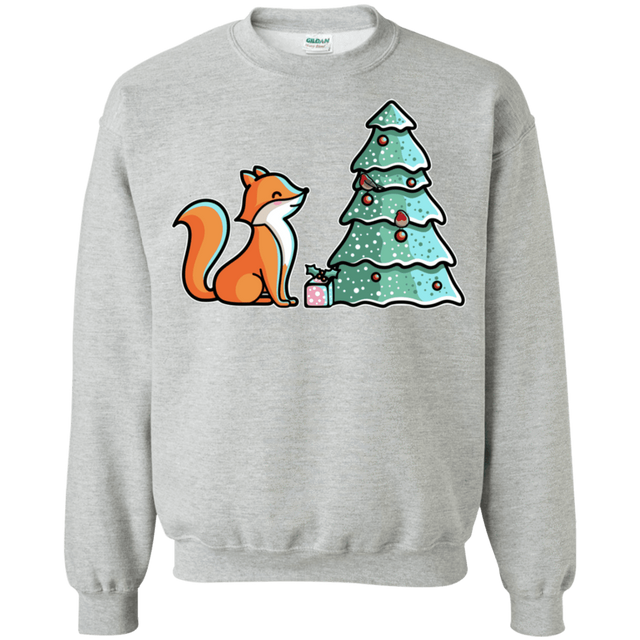 Sweatshirts Sport Grey / S Kawaii Cute Christmas Fox Crewneck Sweatshirt
