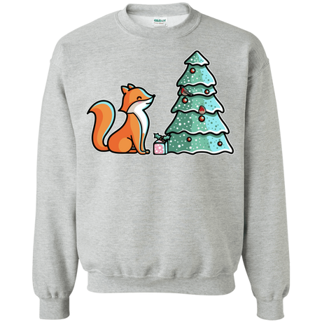 Sweatshirts Sport Grey / S Kawaii Cute Christmas Fox Crewneck Sweatshirt